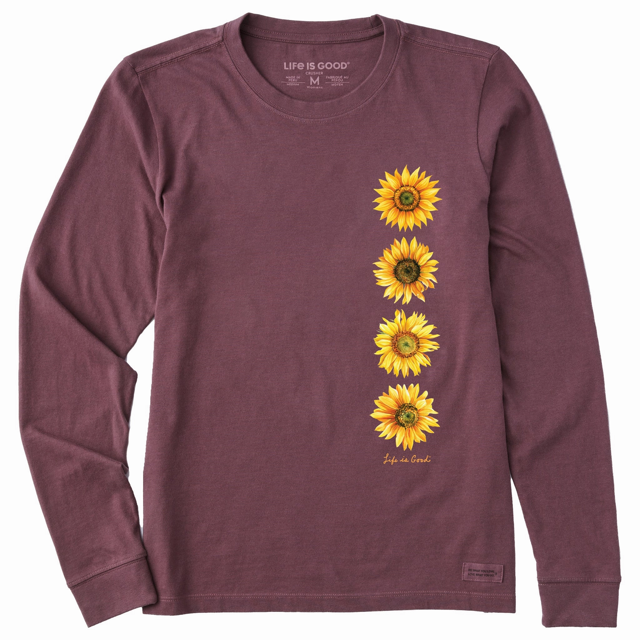 Women's Sunflower Line Long Sleeve Crusher Tee Sleek Comfort