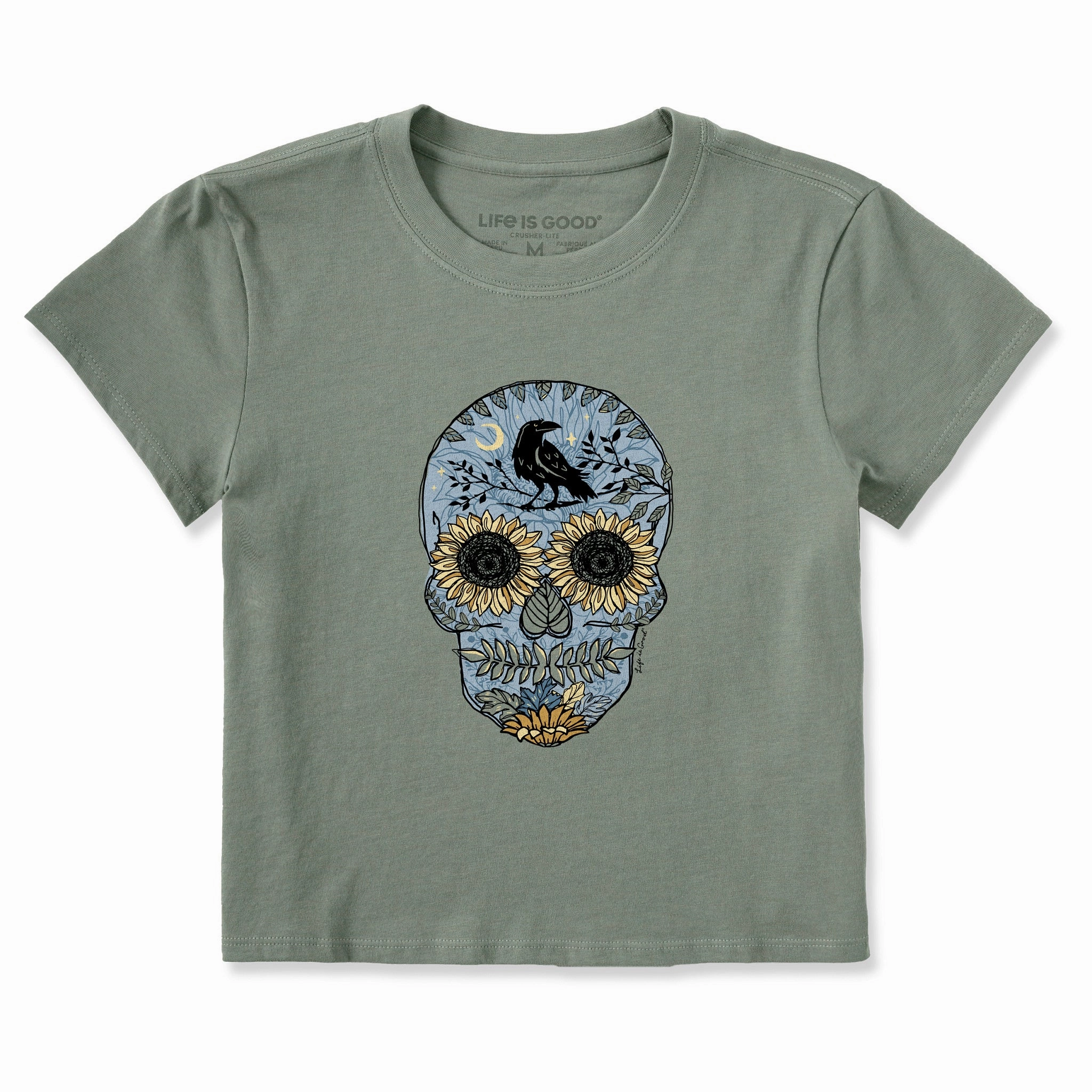Women's Sunflower Skull Crusher-LITE Shrunken Tee Timeless Layer Durable Material