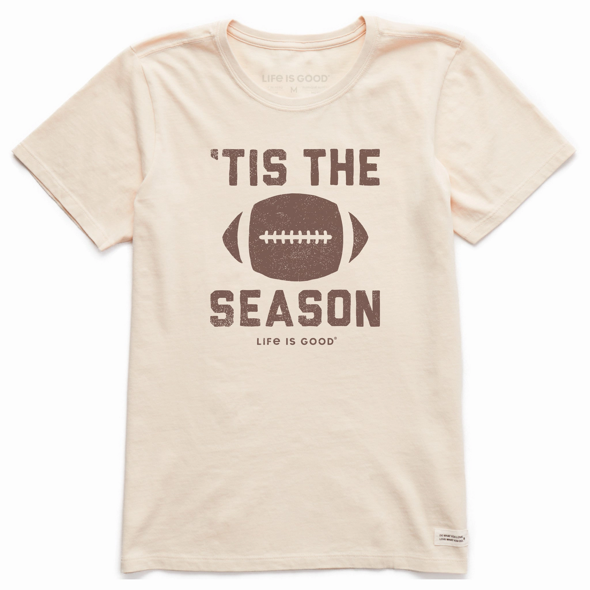Women's Tis The Football Season Short Sleeve Crusher Tee Cozy Comfort Fit