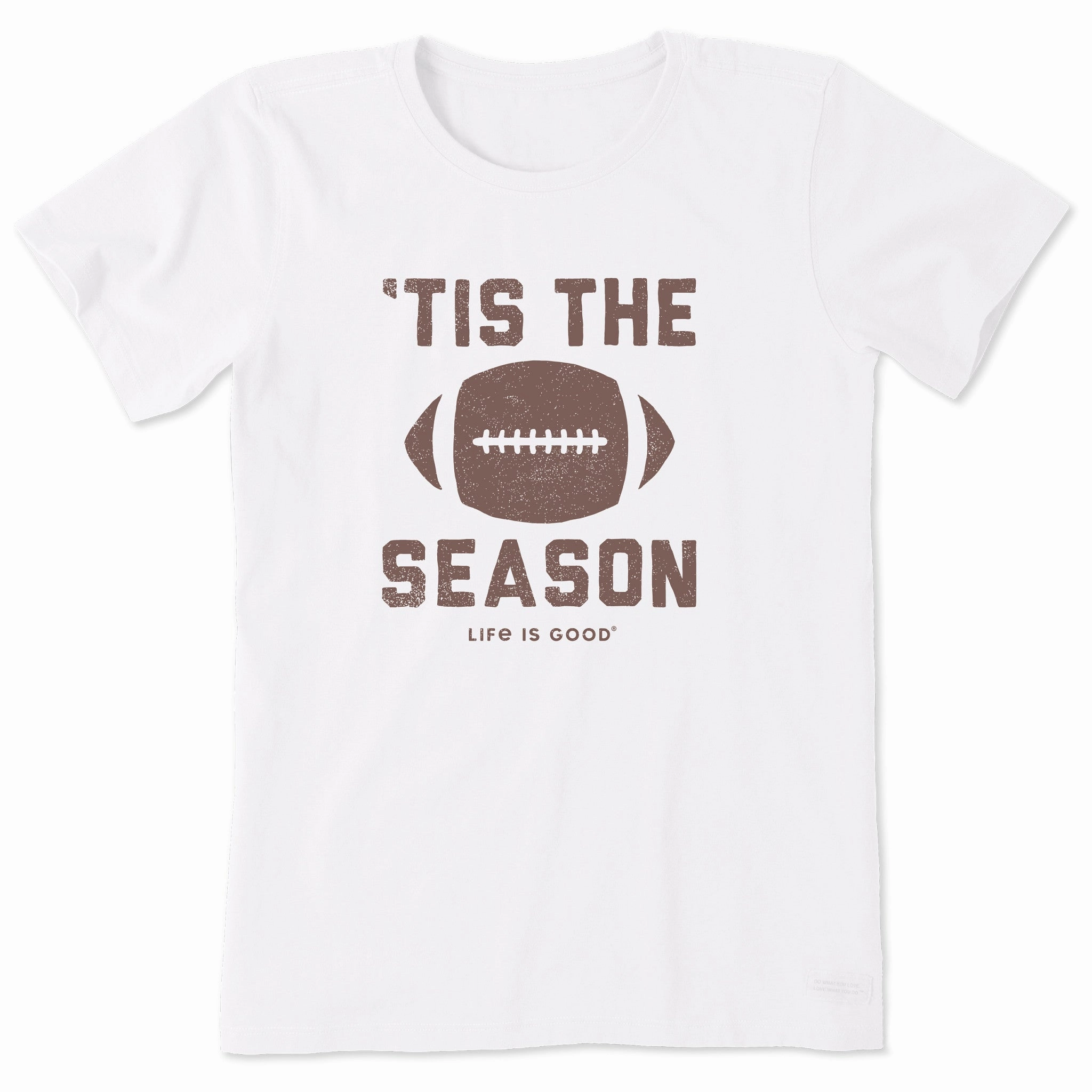Taped Neckline Women's Tis The Football Season Short Sleeve Crusher Tee
