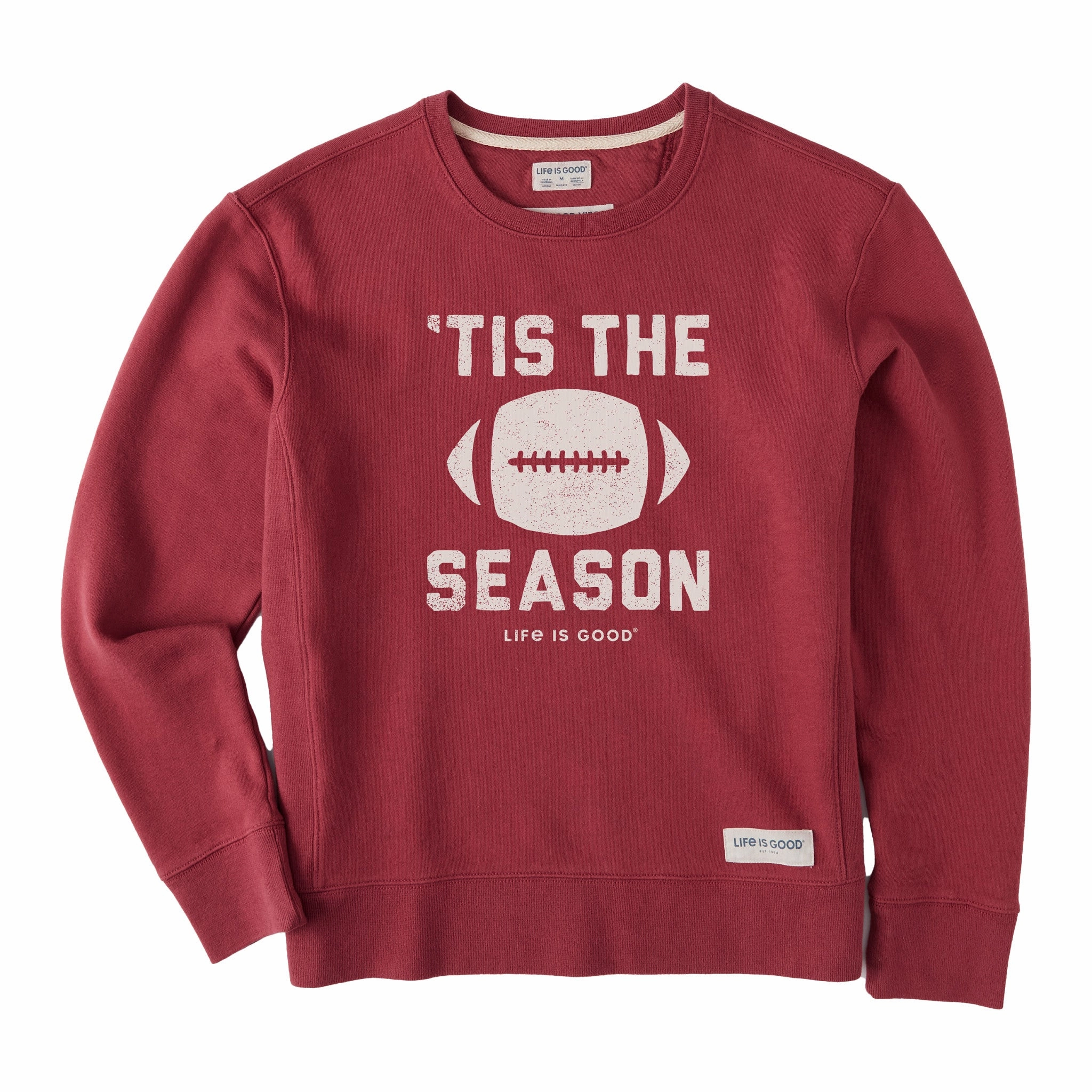 Women's Tis The Football Season Simply True Fleece Crew Chic