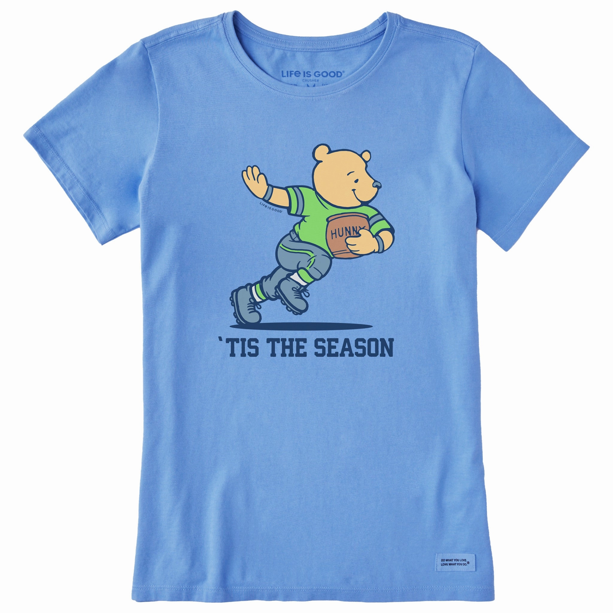Women's Tis the Season Pooh Short Sleeve Tee Timeless Design Cool Weather Wear