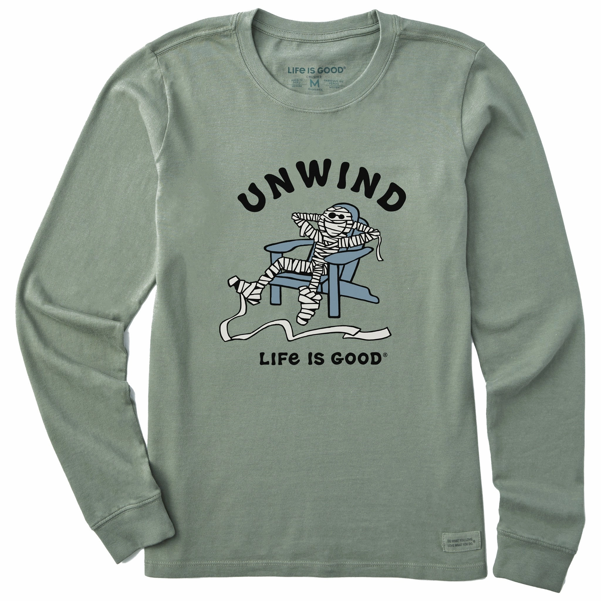 Women's Unwind Adirondack Mummy Long Sleeve Crusher Tee Smart Fashion Relaxed fit wear