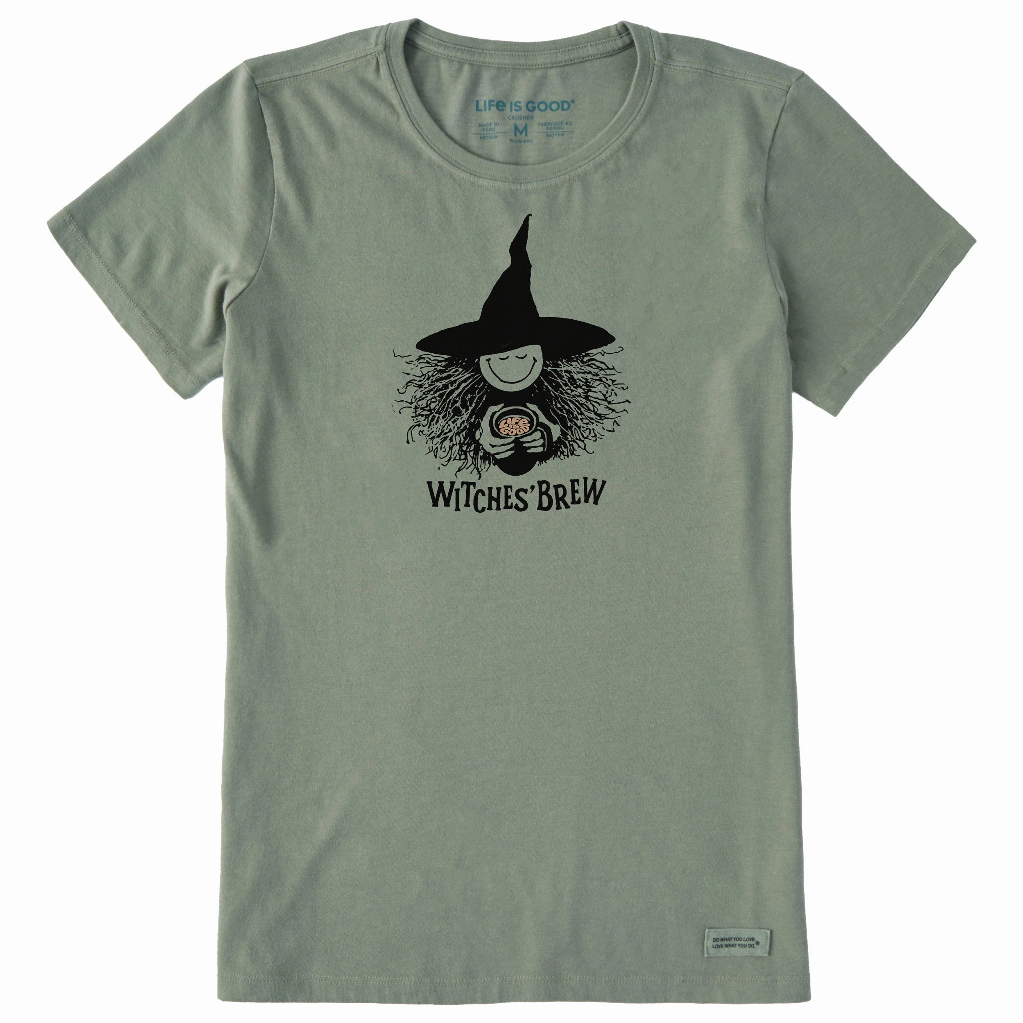 Women's Witches Brew Coffee Short Sleeve Crusher Tee Easy and Relaxed Easy Care Fabric
