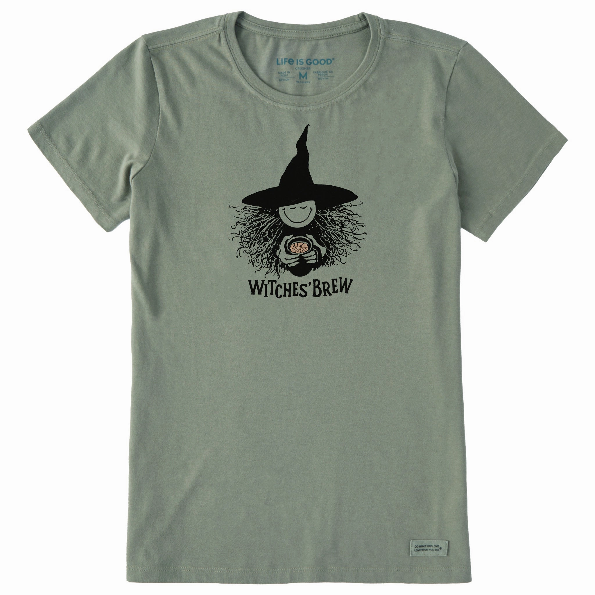 Women's Witches Brew Coffee Short Sleeve Crusher Tee Comfortable Shape OdorResistant