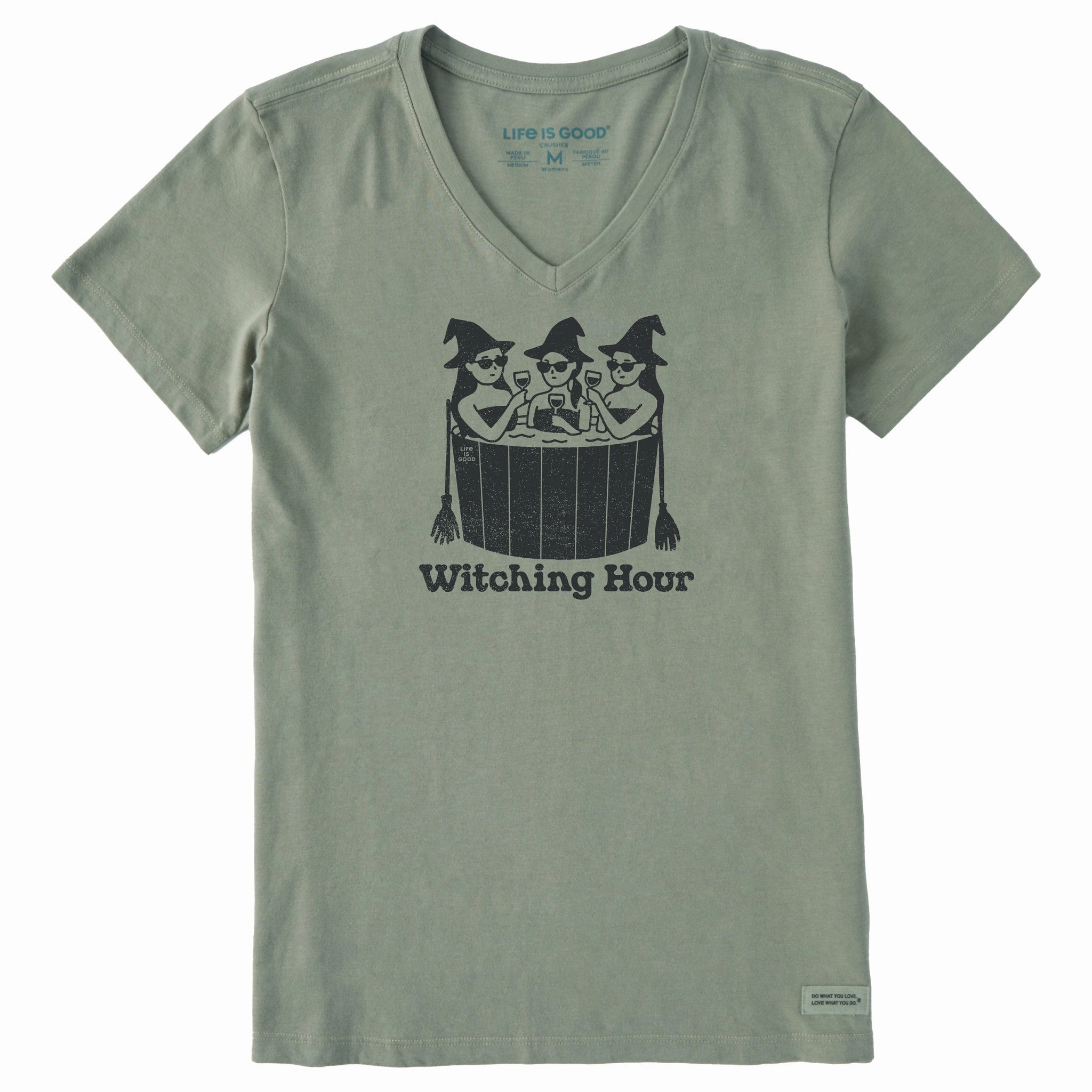 Chill Mode Comfy Vibes Women's Witching Hour Short Sleeve Crusher Vee