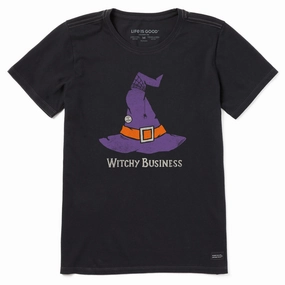 Women's Witchy Business Short Sleeve Crusher Tee Flattering Cut Casual Layering Wear
