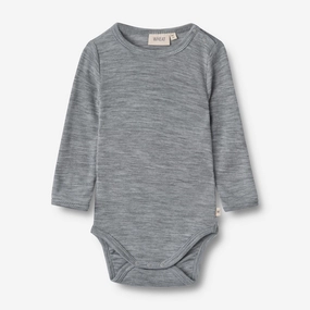 Wool Body L/S Lucca - melange grey Recycled Fiber Blend