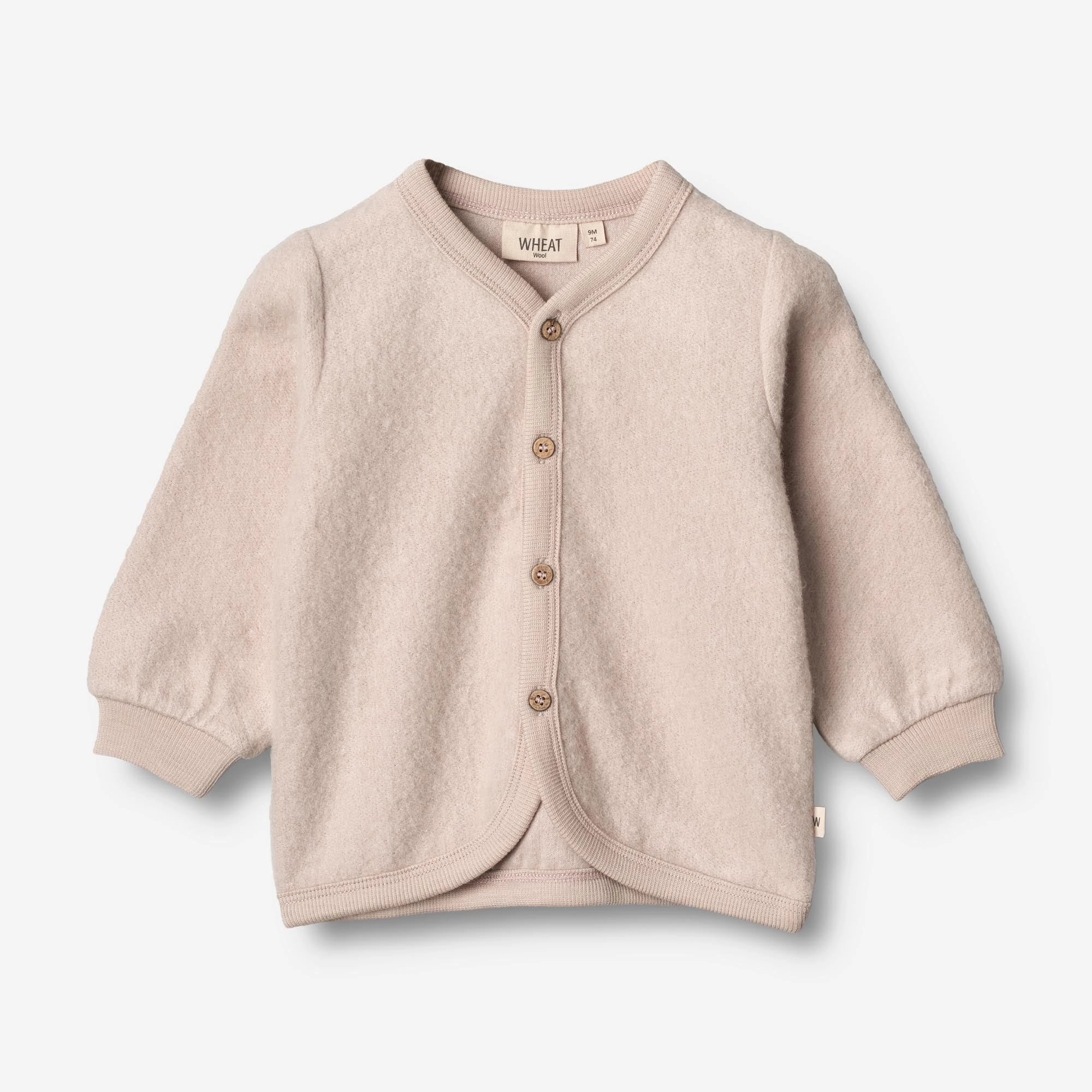 Wool Fleece Cardigan | Baby - pale lilac Stain-Resistant