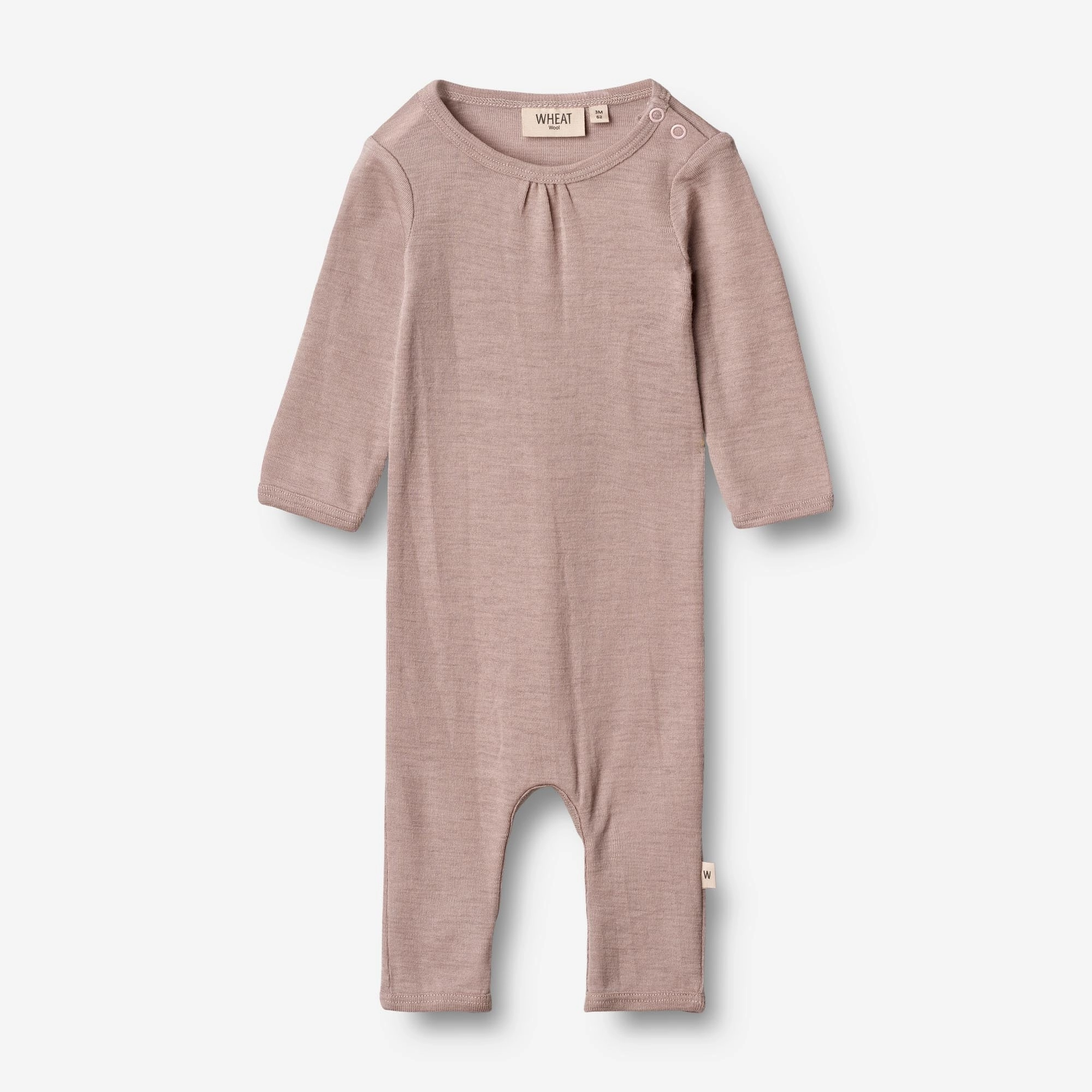 Sweat Wicking Lining Wool Jumpsuit Gatherings | Baby - dark powder
