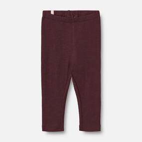 Wool Leggings | Baby - aubergine Minimal Shrinkage