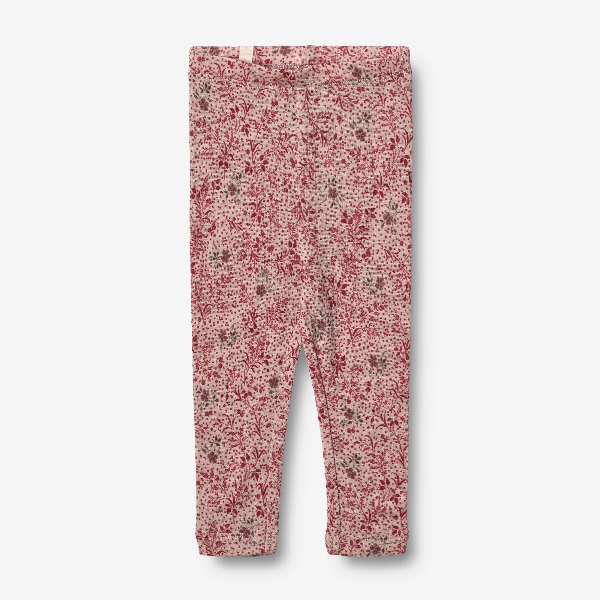 Wool Leggings | Baby - cherry flowers NonRestrictive Cuff Turtle Neck Variant