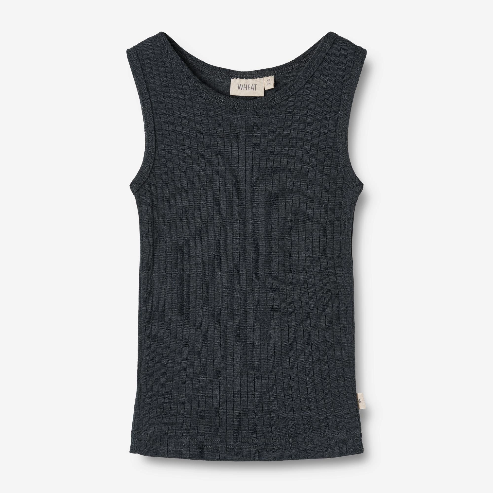 Breathable Lining MultiDirectional Flexibility Wool Silk Singlet Iggy - navy