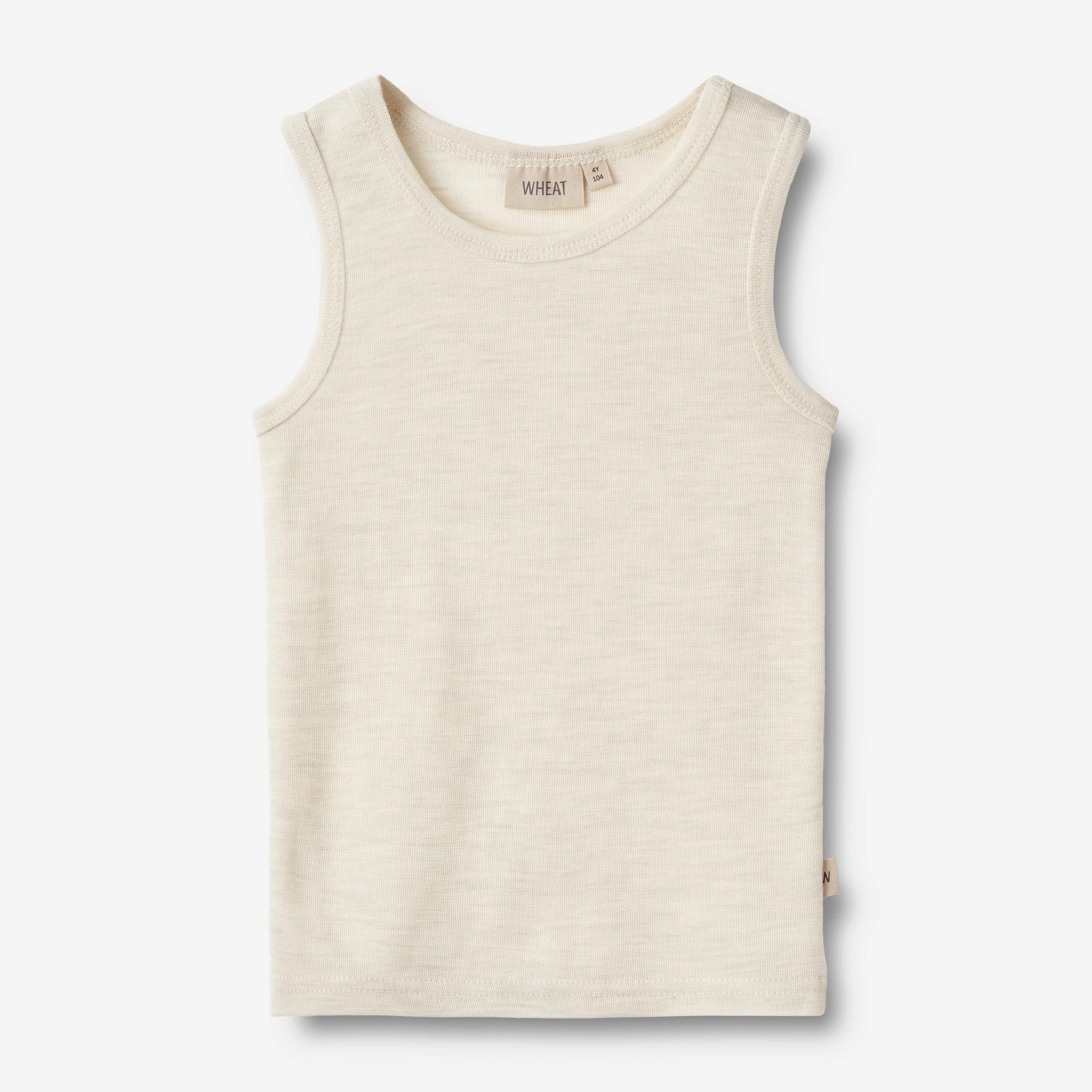Wool Singlet Iggy - eggshell melange Travel Light Lightweight texture