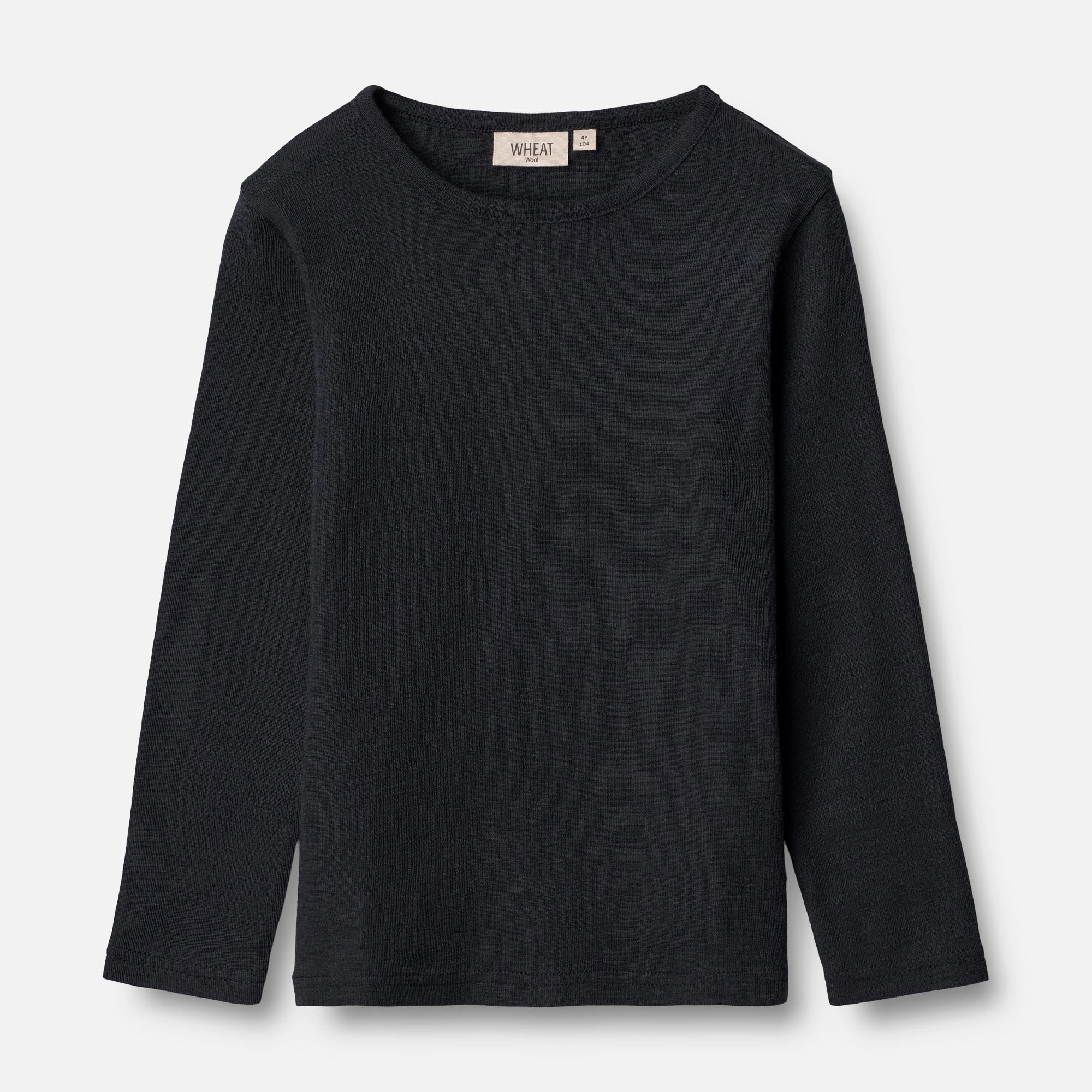 EcoConscious Manufacturing Wool T-Shirt LS - navy