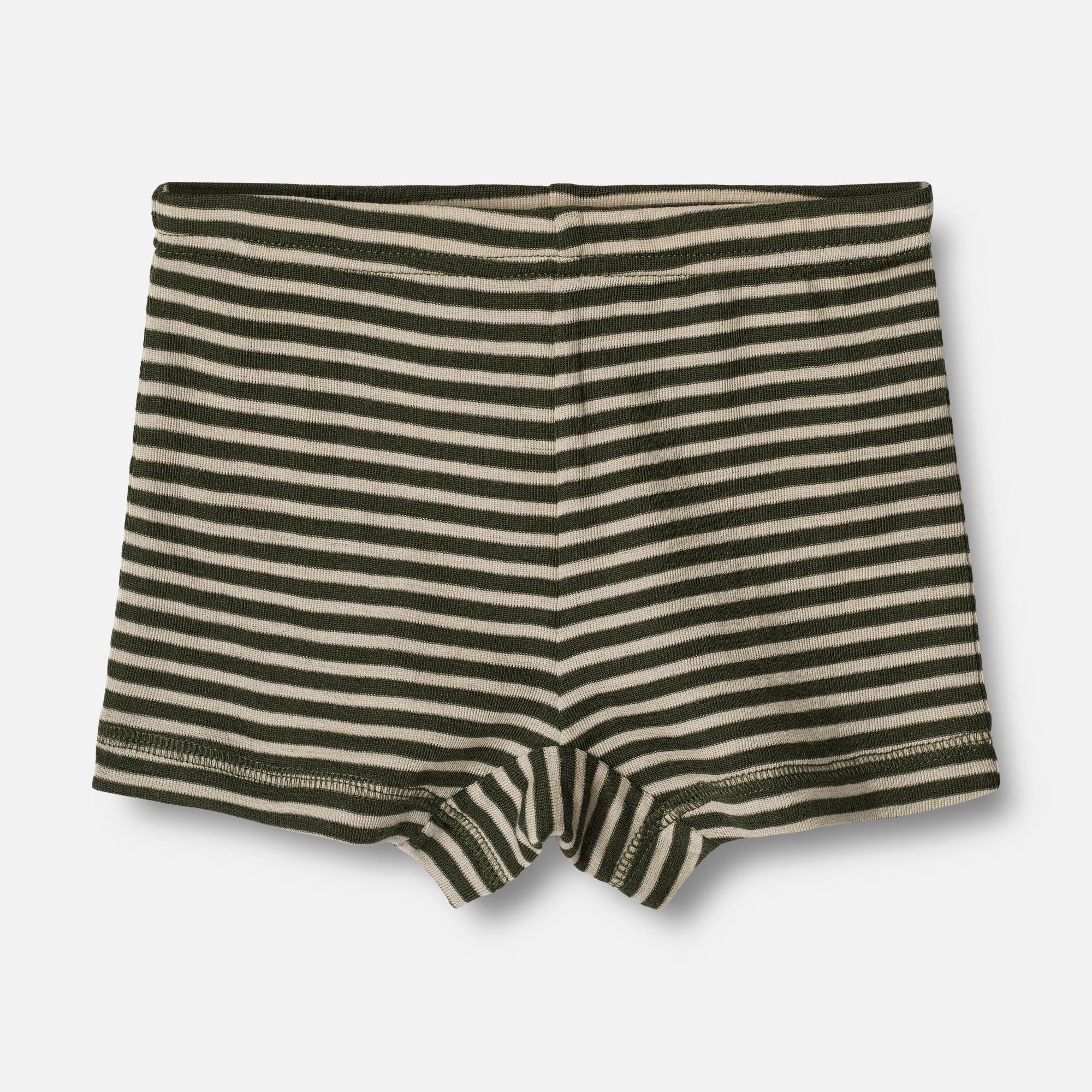 Wool Tights Avalon - green stripe Lightweight Form Year Round