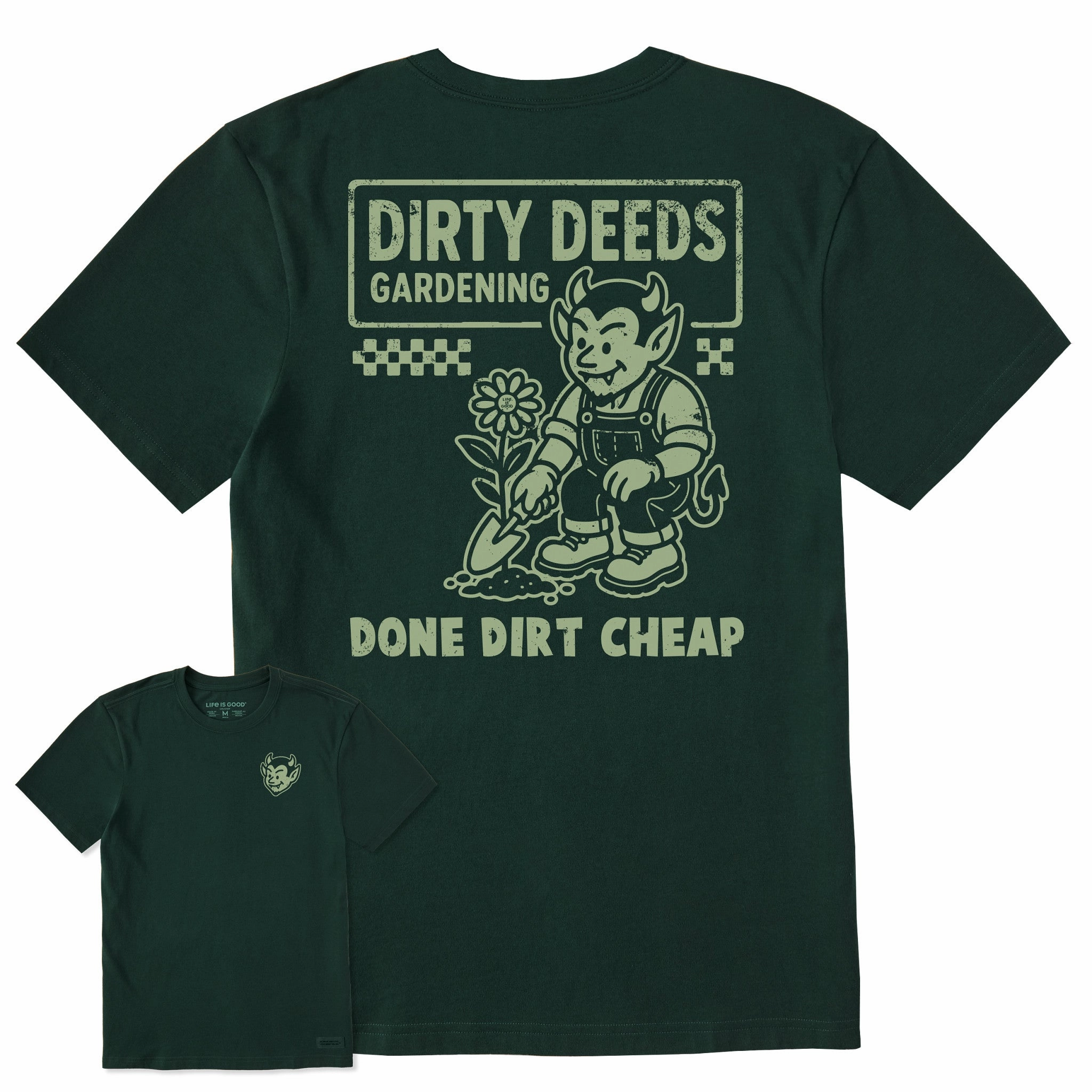 Men's Dirty Deeds Gardening Short Sleeve Crusher Tee Versatile and Comfortable