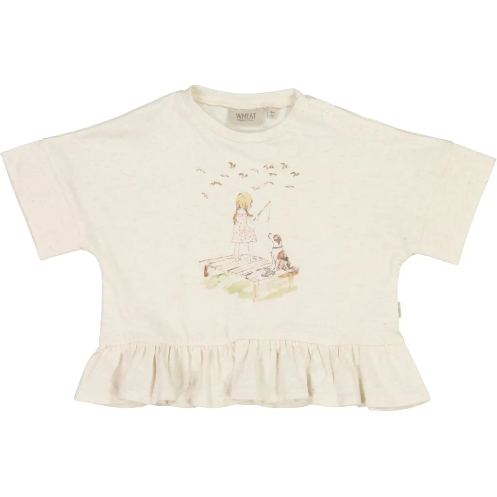 semi-formal style T-Shirt Fishing - moonlight melange