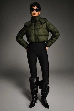 Urban Essential Cropped Lyrella Puffer Jacket Communicate Future