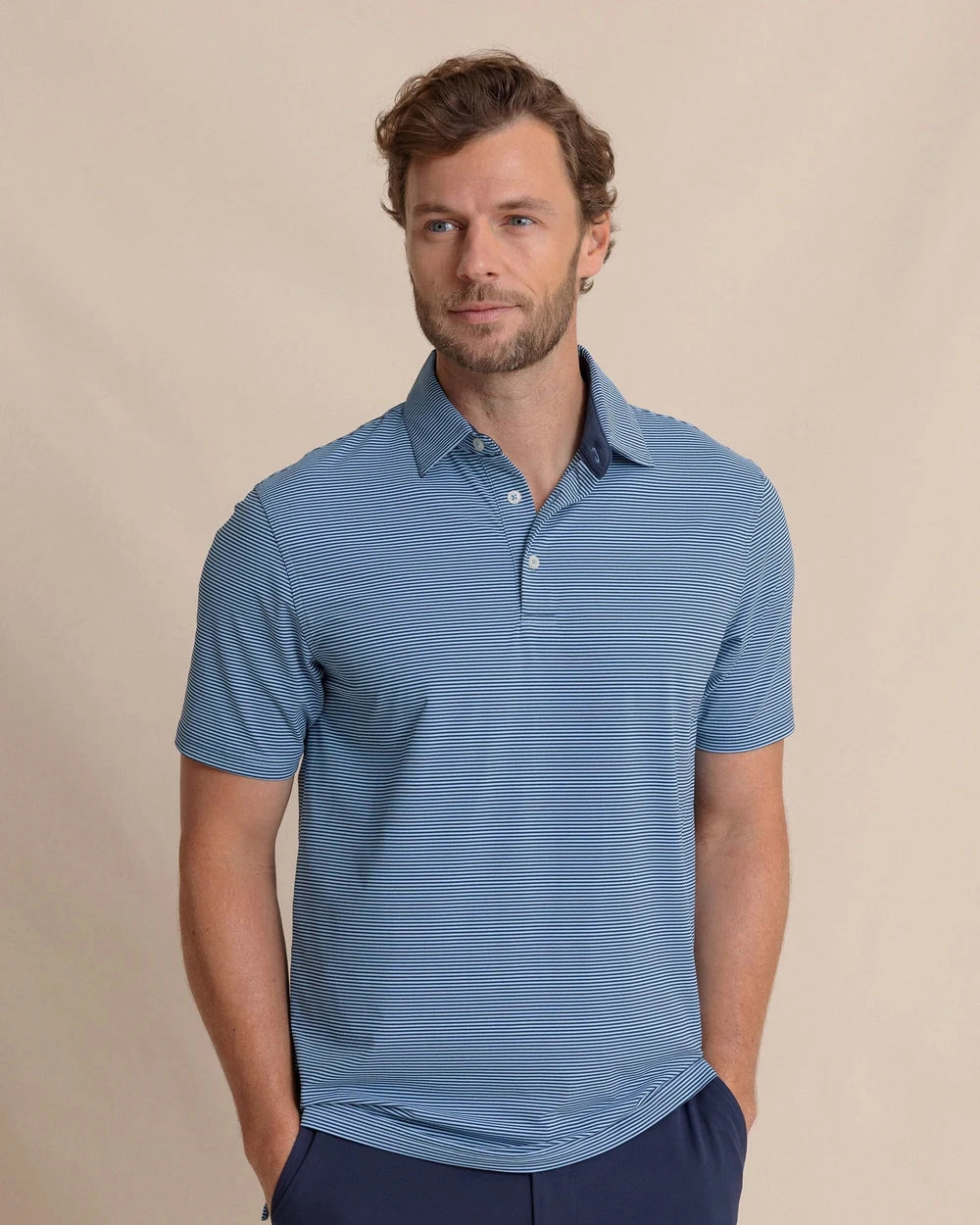 Layering Fashion Southern Tide brrr??-eeze Meadowbrook Stripe Polo