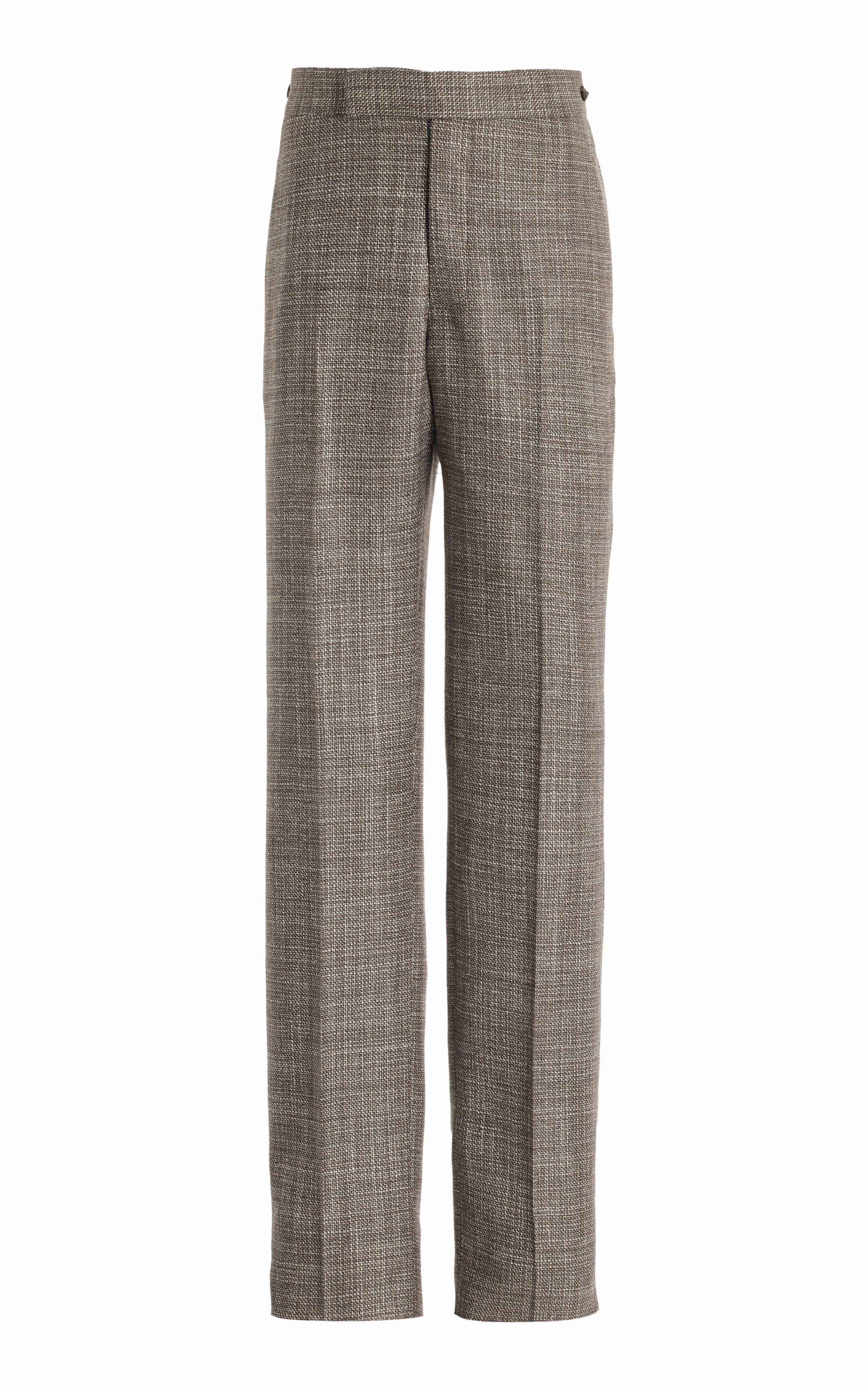 Sebastian Pant in Chocolate Virgin Wool Tweed Stylish Wear Comfortable Waistband