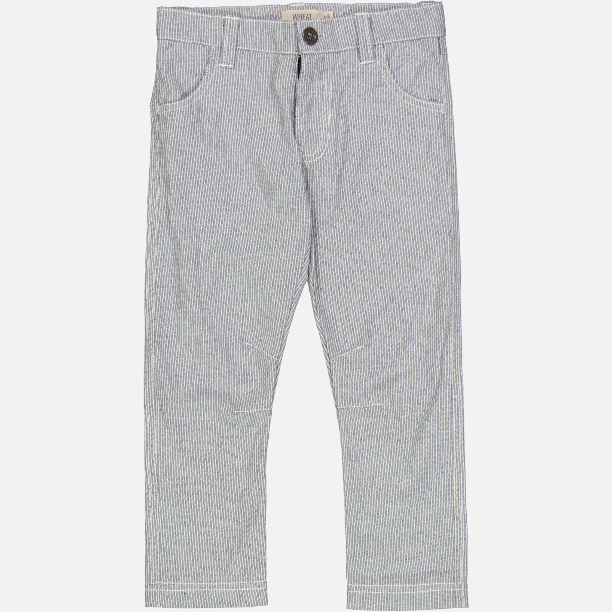 Sustainable Material Blend Durable Stitching Trousers Edvard - navy denim stripe