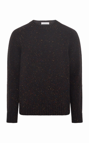 Modern Outfit Daniel Knit Sweater in Charcoal Multi Speckle Cashmere