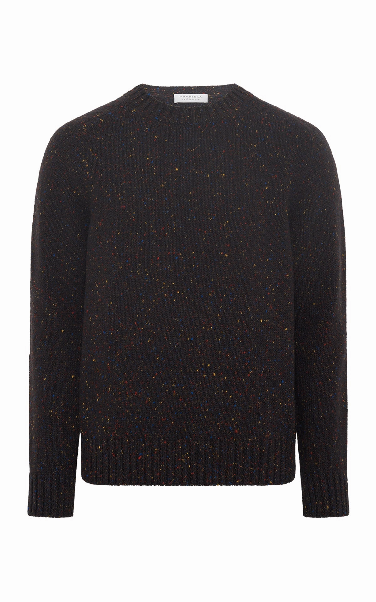 Modern Outfit Daniel Knit Sweater in Charcoal Multi Speckle Cashmere