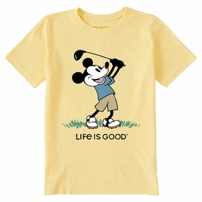 Sporty Fit Everyday Wear Kids Steamboat Willie Golf Short Sleeve Crusher Tee
