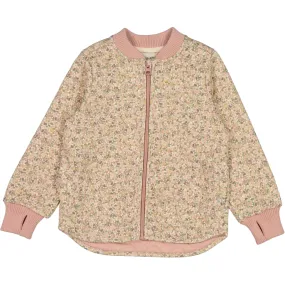 Thermo Jacket Loui - eggshell flowers WaterResistantFabric HighNeckDesign