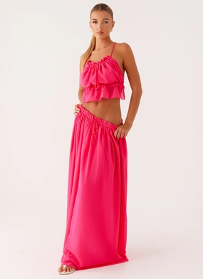 Zaya Maxi Skirt - Fuchsia Classic Appeal Boutique Exclusive